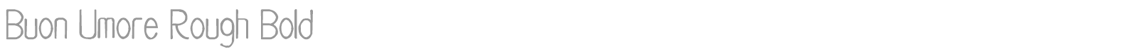 Buon Umore font preview